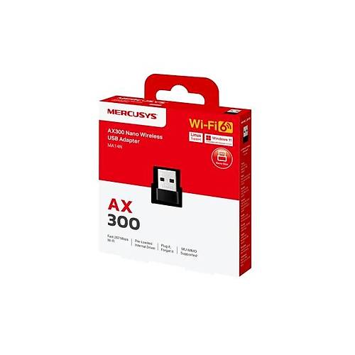 Tp-Link Mercusys MA14N AX300 Nano Dual Band USB 2.0 Kablosuz A Adaptr