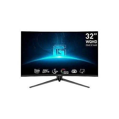 Msi G32CQ5P 31.5 inch 2560x1440 1ms 170Hz HDMI DP Adaptive Sync 1500R Curved Oyuncu Monitr