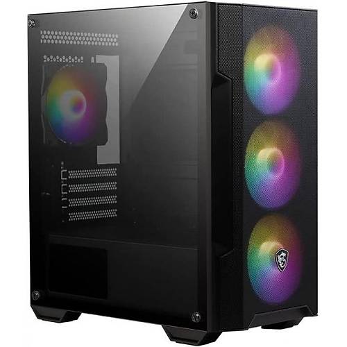 Msi MAG FORGE M100A D60 600W 80 Plus 4x12cm Auto RGB Fanl mATX Bilgisayar Kasas