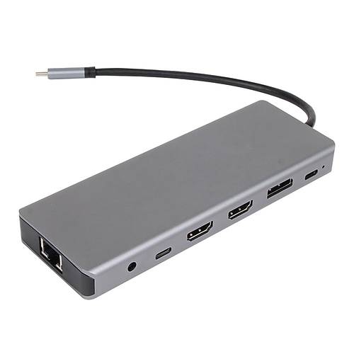 Vcom CU4706 USB Type C to HDMI DP RJ45 Usb 3.0 SD TF PD 13 in 1 Dock Station
