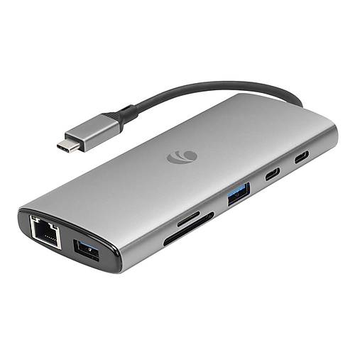 Vcom CUE68 Usb Tyep C to 2x HDMI 4K RJ45 Usb 3.0 2xPD 100W SD TF Usb Dock Station