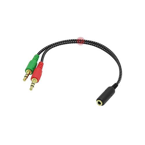 Frisby FA-6624AC 2x3.5 mm to 2x3.5mm Erkrk-Di�i 2 Stereo Erkek - 4 Pin 3.5mm Stereo Di�i Y Kablo