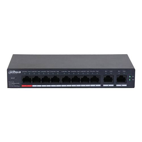 Dahua CS4010-8ET-110 10 Port Gigabit PoE 2 Port Gigabit Uplink 110W Cloud Ynetilebilir Switch