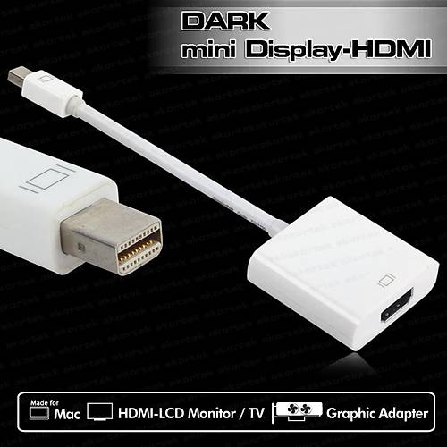 Dark DK-HD-AMDPXHDMI mini DISPLAY PORT to HDMI Erkek-Dişi Dönüştürücü Beyaz Adaptör