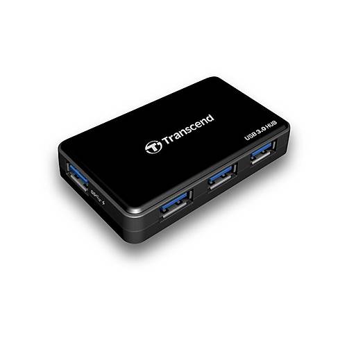 Transcend TS-HUB3K USB 3.0 to 4 Port USB 3.0 Siyah USB oklayc
