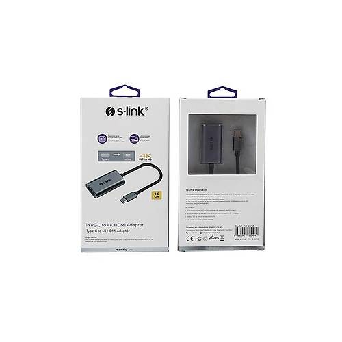 S-Link Swapp SW-U512 Usb Type C to HDMI 4K 30Hz Gri Metal Usb Ekran Kart�