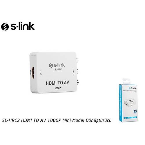 S-Link SL-HRC2 HDMI to AV 1080p Dişi-Dişi mini Model Dönüştürücü Adaptör