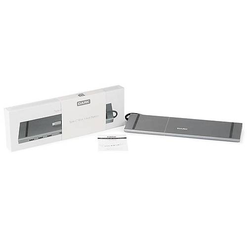 Dark DK-AC-U31X35 USB 3.1 Type C to 10 in 1 HDMI VGA RJ45 3xUSB 3.0 TF SD Kart Kulaklk Dock Station
