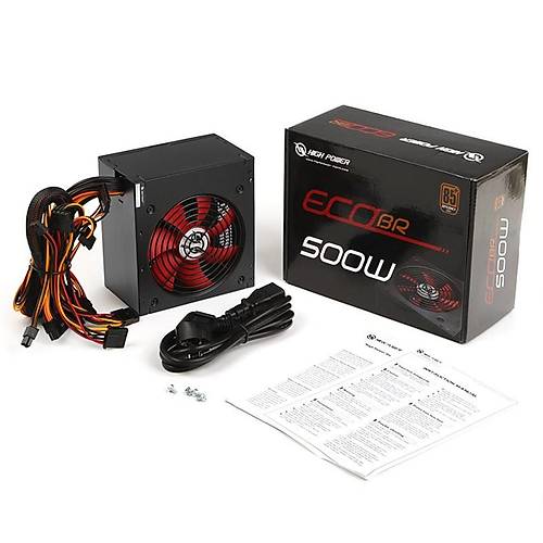 High Power HPE-500BR-A12S 500W Eco 80+ Bronze 12cm Krmz Fan 38A G Kayna
