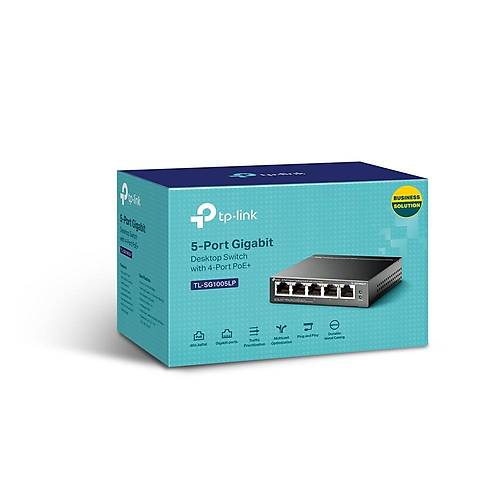 Tp-Link TL-SG1005LP 5 Port Gigabit 4 Port PoE+ 40W PoE Masast PoE Switch