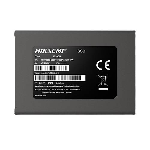Hiksemi HS-SSD-D300-1920G 1.92 TB D300 530-500Mb/s 2.5 inch SATA Sunucu SSD Harddisk