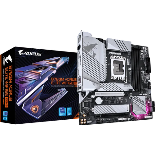 Gigabyte B760M AORUS ELITE WIFI6E GEN5 Sc-1700 DDR5 7800MHz 2xM2 Wi-Fi 6E 2.56Gbe ATX INTEL Anakart