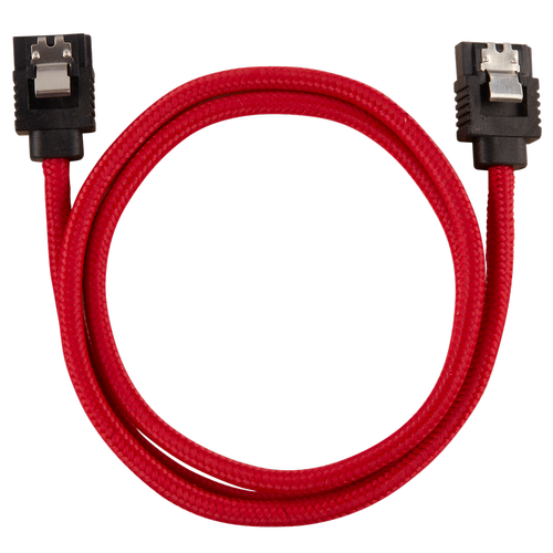 Cortsair CC-8900254 0.60 Mt Prenium Sleeved 6GBPS Krmz SATA Kablo