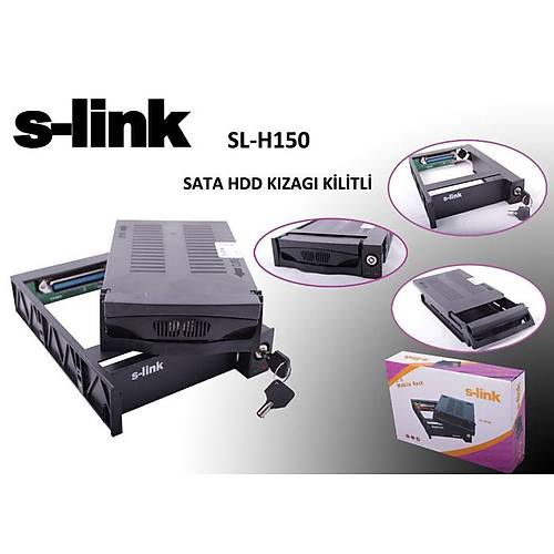 S-Link SL-H150 1 Yuvalı 3.5 inch SATA Siyah Harddisk Kızağı