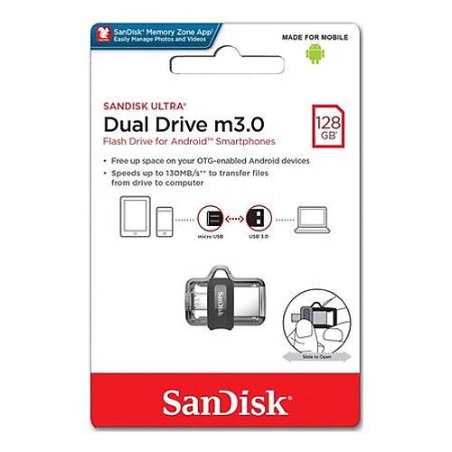 Sandisk SDDD3-128G-G46 128 GB USB Dual M3.0 USB 3.1 Flash Bellek