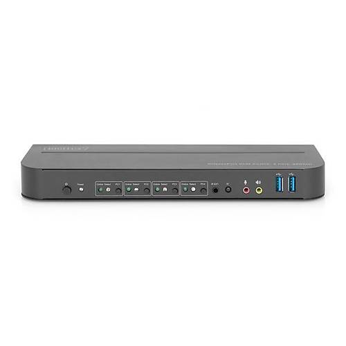 Digitus DS-12890 4 Port Giri� DISPLAY PORT to 1 Port DP 1 Port HDMI 2 Port USB 3.0 KVm Switch