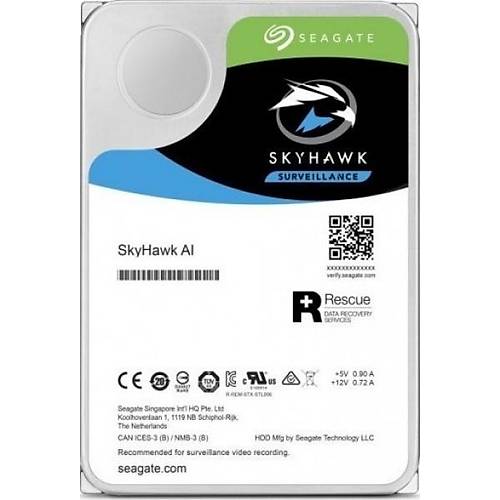 Seagate ST12000VE001 12 TB 7200Rpm 128MB SATA3 3.5 inch Skyhawk �thal 7/24 G�venlik Harddisk