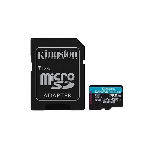 Kingston SDCG3/256GB 256 GB 170/90Mb/s SDXC Canvas Go Plus 170R A2 U3 microSD Kart