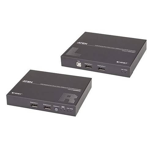 Aten ATEN-CE924 100 Mt  Display Port CAT6 Dual 4K HDBaseT USB 2.0 KVM Extender