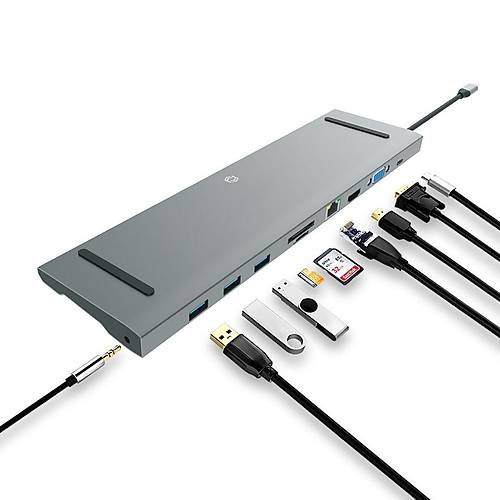 Frisby FA-7720TC USB Type C to HDMI VGA RJ45 PD 3xUSB 3.0 Dock Station