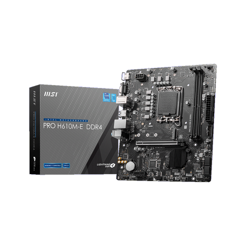 Msi PRO H610M-E Sc-1700 H610 DDR5 5600Mhz M.2 USB3.2 mATX INTEL Anakart