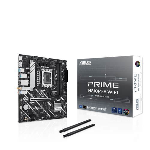Asus PRIME H810MA WIFI Sc-1851 H810 DDR5 6400Mhz 2xM2 Wifi 2.5Gbit RGB mATX INTEL Anakart
