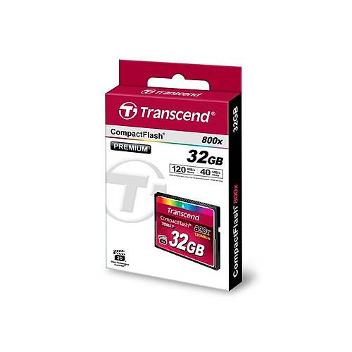 Transcend TS32GCF800 32 GB CF 800X Premıum 120/60Mb/s UDMA7 CompactFlash Hafıza Kartı