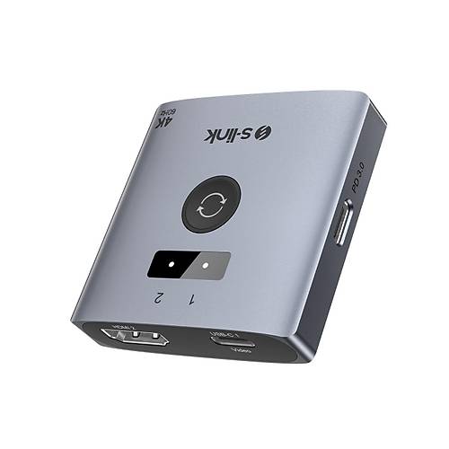 S-Link SL-LU602C 1xHDMI 2xHDMI Type C HDMI to HDMI 4K 60Hz �ift Y�nl� HDMI Switch