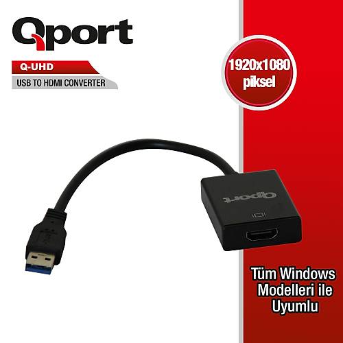 Qport Q-UHD USB 3.0 to HDMI Usb Ekran Kart Adaptr
