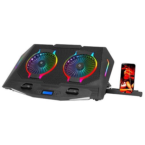 Frisby FNC-5250ST 10-17 inch 2x14cm LED Fanl� 2 Port USB Metal Izgara 5 Kademeli So�utucu
