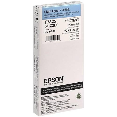 Epson C13T78250N SL-D700 T7825 Surelab 200Ml Ak Mavi Orijinal Inkjet Kartu