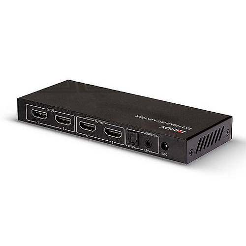 Lindy LIN-38302 2 Giri 2 k 18G 4K 60Hz 8Bit HDMI Matrix Kumandal Switch
