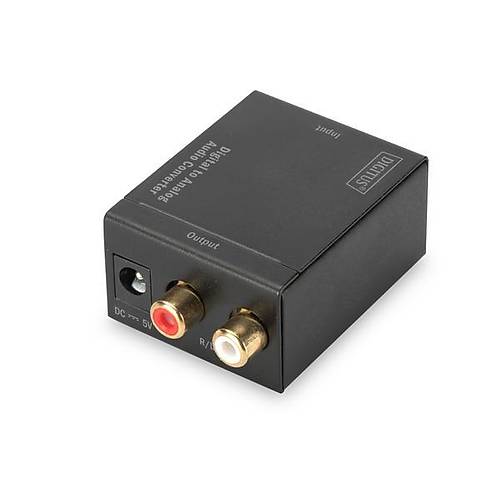 Digitus DS-40133 DIGITAL to ANALOG Metal Şase Güç Adaptörlü Ses Sinyal Çevirici