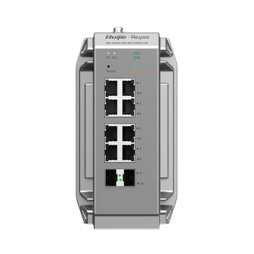 Ruje NIS3100-8GT2SFP-HP 8 Port Gigabit PoE 2 Port SFP 240W Cloud Ynetilebilir Endstriyel Switch