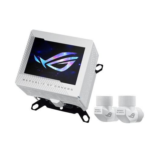 Asus ROG RYUJIN III WB 3.5inch LCD Ekran 12cm VRM Fanl AMD-INTEL Beyaz Sv Soutmal lemci Fan