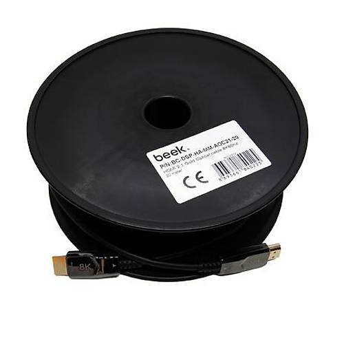 Beek BC-DSP-HA-MM-AOC21-50 50 Mt HDMI to HDMI 2.1 Aktif Fiber 8K 60Hz Grnt Kablosu