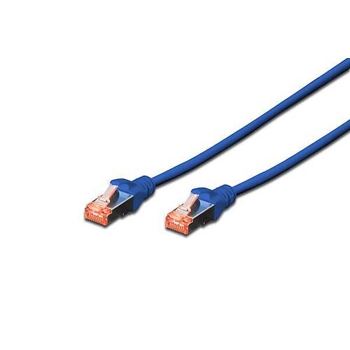 Digitus DK-1644-0025/B 0,25 Mt CAT6 AWG27/7 S/FTP Halogen Mavi Patch Cord Kablo