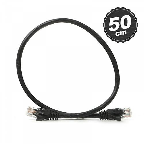 Dark DK-CB-NT6U50B 0,50 Mt CAT6 Cu AWG24/7 UTP Siyah Patch Cord Kablo
