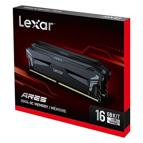 Lexar LD4BU008G-R3600GD0A 16 GB (2x8) DDR4 3600Mhz CL18 Heatsink Ares Bilgisayar Bellek