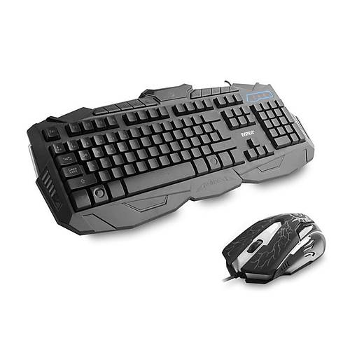 Everest KM-810 Q TR Mm USB Siyah 3 Aydn  Siyah Klavye Mouse Set