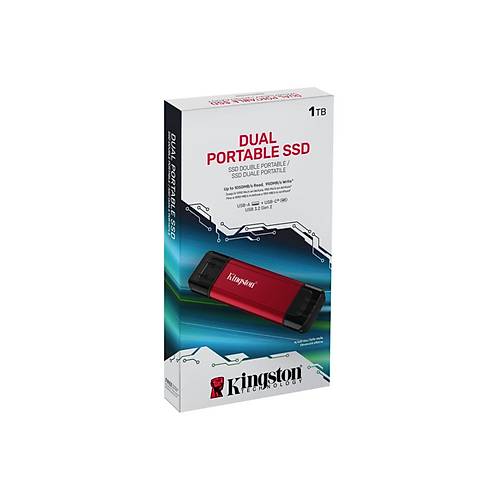 Kingston SPSD/1TB 1 TB USB Gen 2.2 Typoe C mini K�rm�z� Harici Ta��nabilir SSD Harddisk