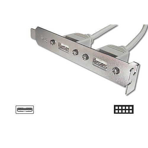 Digitus AK-300301-002-E 2 Port USB 2.0 2x5 Pin IDC Anakart Montajlý USB 2.0 Çoklayýcý