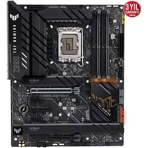Asus TUF GAMING Z690-PLUS D4 Lga-1700 Z690 DDR4 5000(OC) M2 2.5GB Lan mATX Intel Anakart