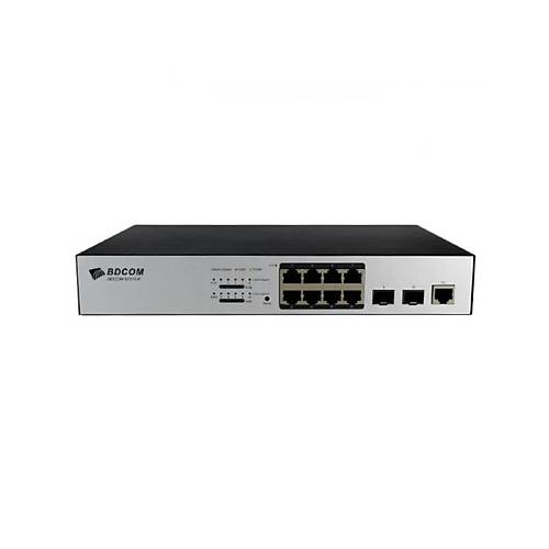 Bdcom S2500-8P2S 8 Port Gigabit Poe 2 Port SFP 140W Layer 3 Y�netilebilir PoE Switch