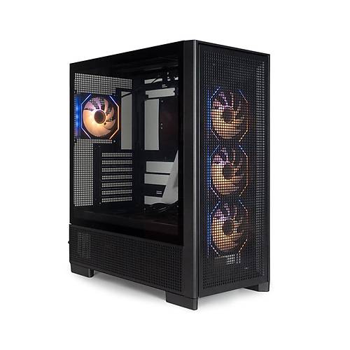 Aigo AIRNOVA 850W 80 Plus Bronze 4x12cm ARGB Fanl� Siyah Mid Tower Oyunuc Kasas�
