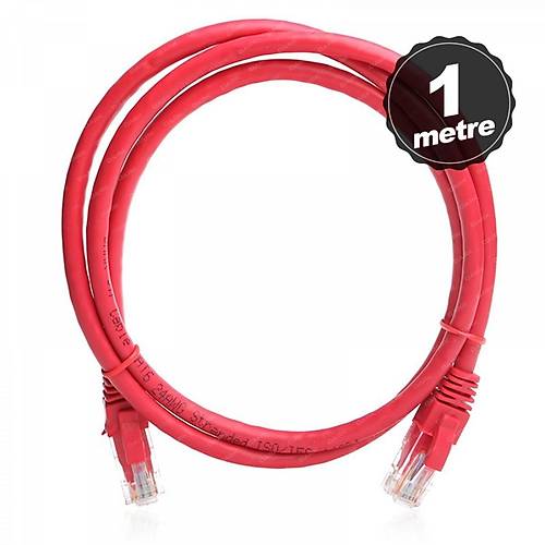 Dark DK-CB-NT6U100R 1 Mt CAT6 Cu AWG24/7 UTP Krmz Patch Cord Kablo