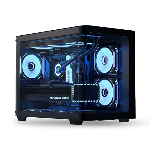 Aerocool AE-P300C-BK PSU YOK 3x12cm ARGB Fanl� Tempered Panel mATX Bilgisayar Kasas�