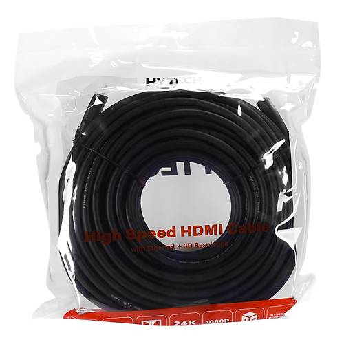 Hytech HY-HDM30 30 Mt HDMI to HDMI 24K v1.4 3D Altn Ulu Grnt Kablosu
