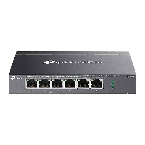 Tp-Link Omada DS106P 6 Port 10/100Mbps PoE+ Masast PoE Switch
