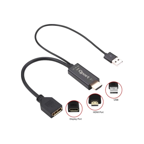 Qport Q-DPX HDMI to DISPLAY PORT Erkek-Dii Dntrc Adaptr